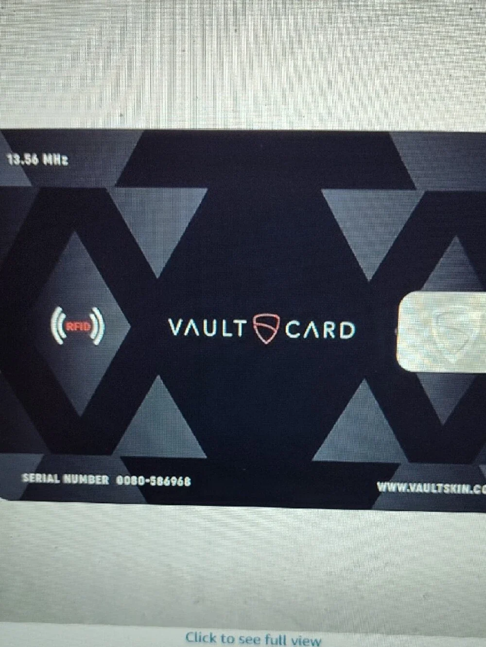 Vault Card RFID Blocking Wallet Protector - Black with Orange Accents